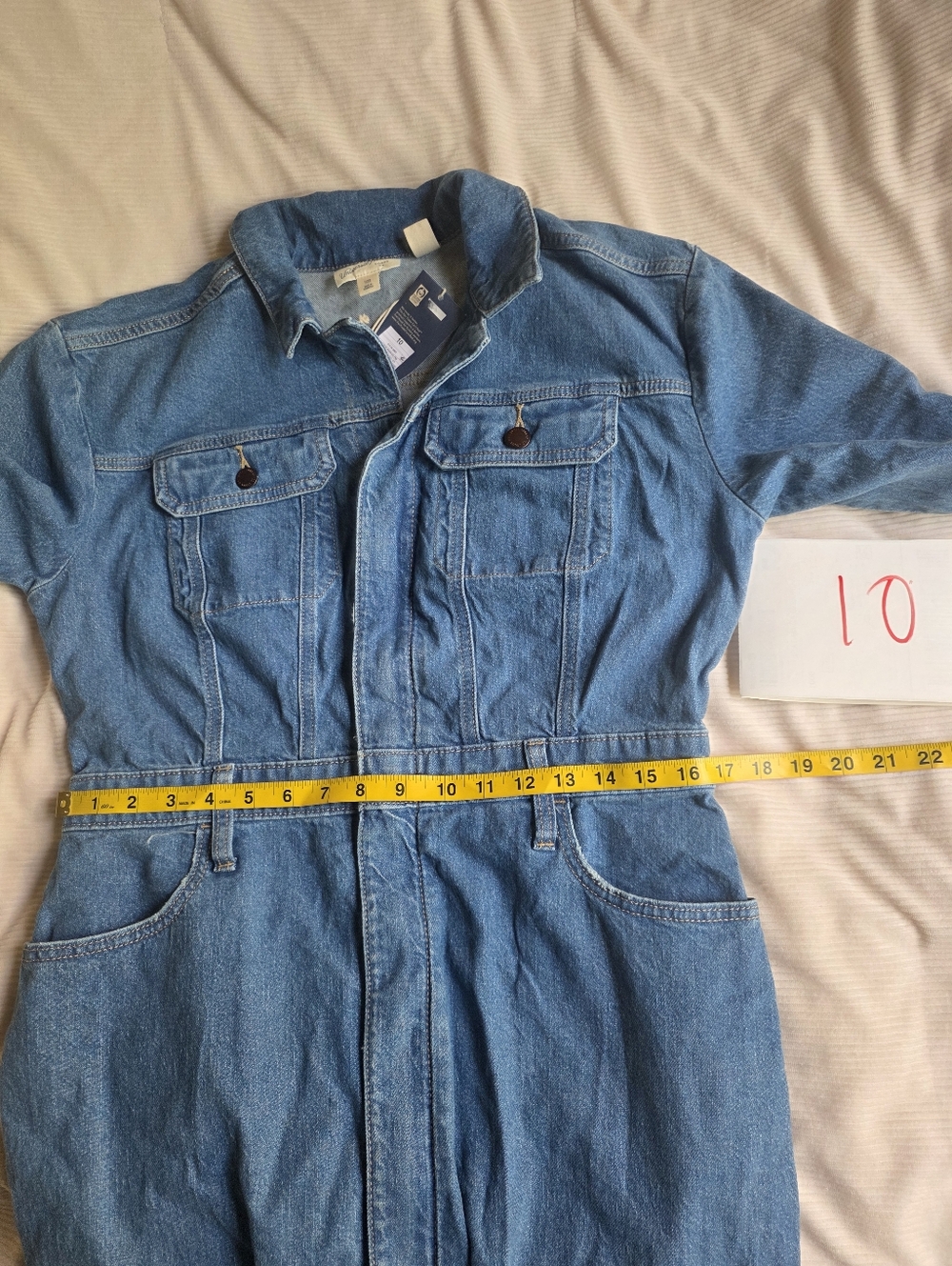 Universal Thread Women's Long Sleeve Denim Maxi Shirtdress Medium Blue Nwt - Picture 7 of 16